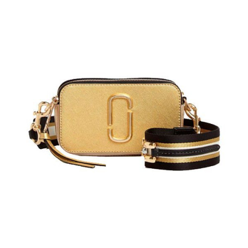 Marc Jacobs Metallic Snapshot Bag Gold