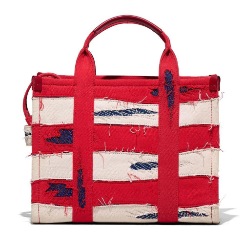 Marc Jacobs The Americana Medium Tote Bag Red Denim Multi