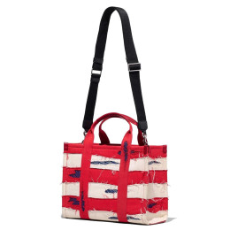 Marc Jacobs The Americana Medium Tote Bag Red Denim Multi