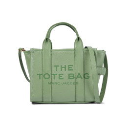 Marc Jacobs The Leather Medium Tote Bag Aspen Green Cement
