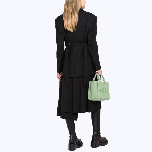 Marc Jacobs The Leather Small Tote Bag Aspen Green Cement