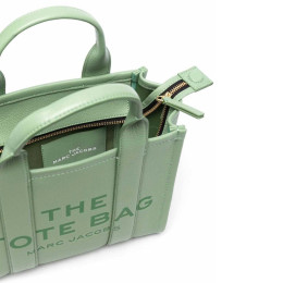 Marc Jacobs The Leather Medium Tote Bag Aspen Green Cement