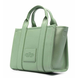 Marc Jacobs The Leather Medium Tote Bag Aspen Green Cement