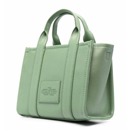 Marc Jacobs The Leather Small Tote Bag Aspen Green Cement