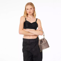 Marc Jacobs The Leather Bucket Bag Cement