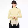 Marc Jacobs The Leather Colorblock Small Tote Bag Ivory Multi