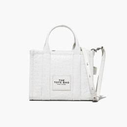 Marc Jacobs The Small Croc-Embossed Tote Bag White
