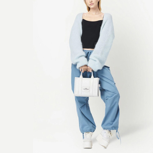 Marc Jacobs The Small Croc-Embossed Tote Bag White