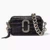 Marc Jacobs The Croc-Embossed Snapshot Black