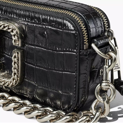 Marc Jacobs The Croc-Embossed Snapshot Black