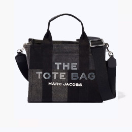 Marc Jacobs The Denim Medium Traveler Tote Bag Black