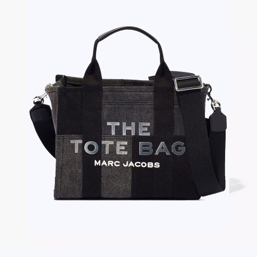 Marc Jacobs The Denim Medium Traveler Tote Bag Black