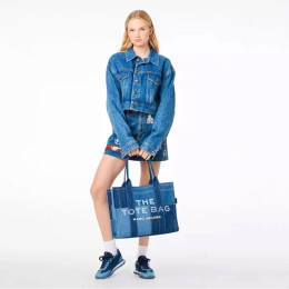 Marc Jacobs The Denim Large Tote Bag Blue