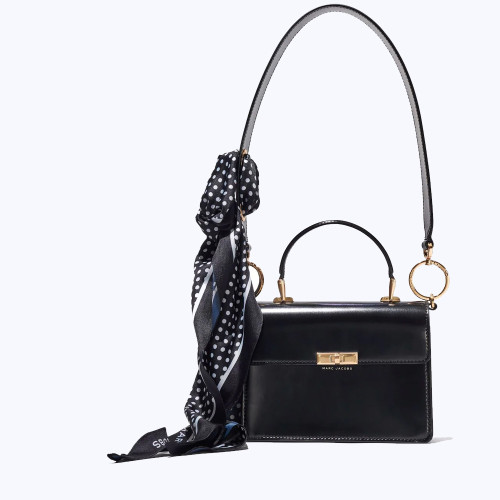 Marc Jacobs The Downtown Cow Leather Bag Black