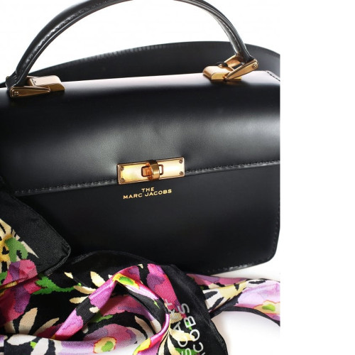 Marc Jacobs The Downtown Cow Leather Bag Black