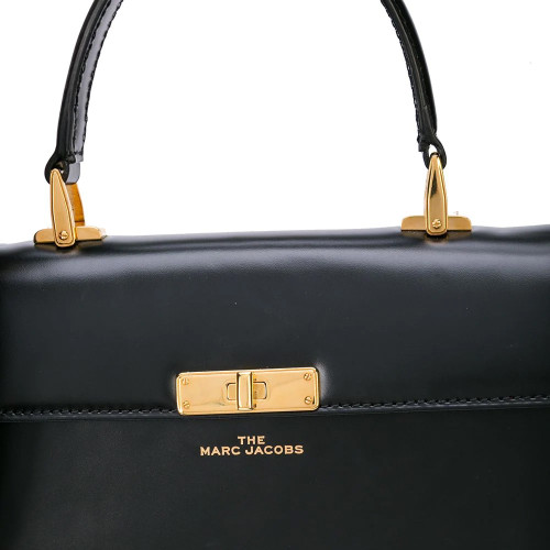 Marc Jacobs The Downtown Cow Leather Bag Black