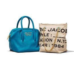 Marc Jacobs Duet Satchel Mini Tote Bag Harbor Blue