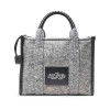 Marc Jacobs The Felt Flannel Medium Tote Bag Heather Grey