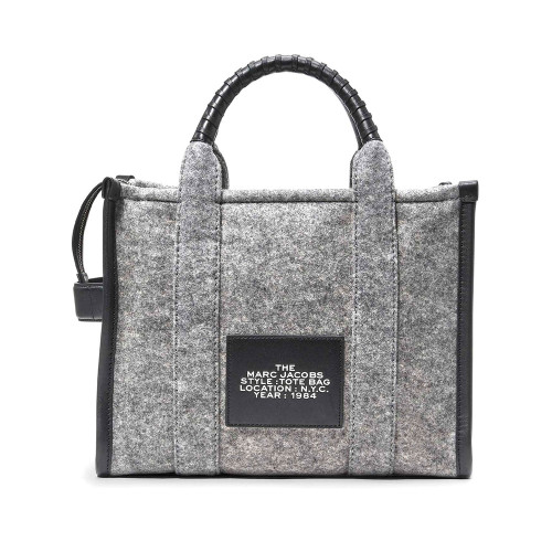 Marc Jacobs The Felt Flannel Medium Tote Bag Heather Grey