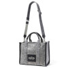 Marc Jacobs The Felt Flannel Medium Tote Bag Heather Grey