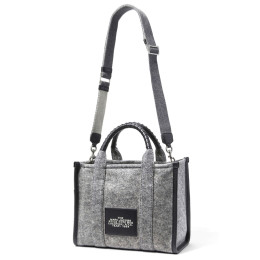 Marc Jacobs The Felt Flannel Medium Tote Bag Heather Grey