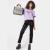 Marc Jacobs The Felt Flannel Medium Tote Bag Heather Grey