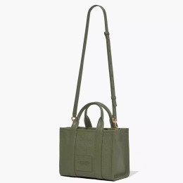 Marc Jacobs The Leather Small Tote Bag Bronze Green
