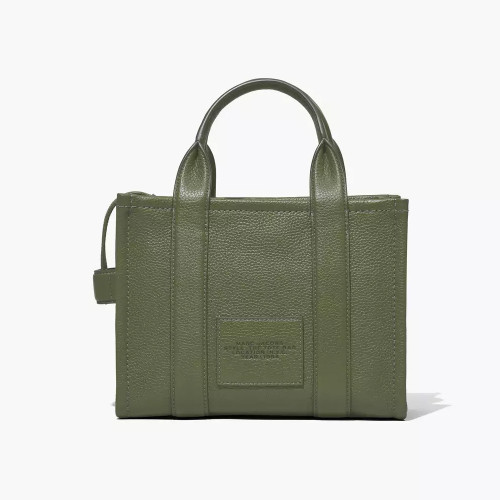 Marc Jacobs The Leather Small Tote Bag Bronze Green