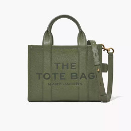 Marc Jacobs The Leather Small Tote Bag Bronze Green