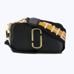 Marc Jacobs Logo Strap Snapshot New Black Multi