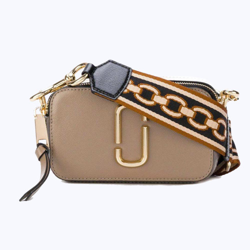 Marc Jacobs Snapshot Chain Print Strap Color Block Leather Camera Bag
