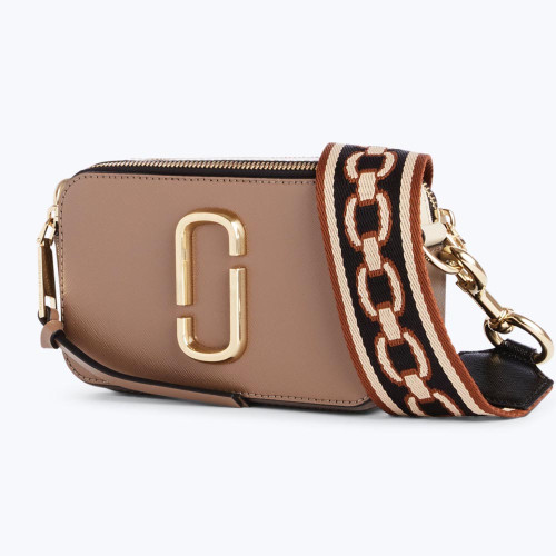 Marc Jacobs Snapshot Chain Print Strap Color Block Leather Camera Bag