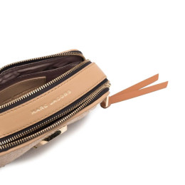 Marc Jacobs The Mixed Media Snapshot Crossbody Bag Beige