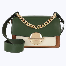 Marc Jacobs The Tuck Lock Crossbody Bag Dark Green Multi