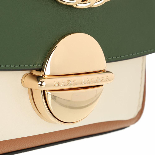 Marc Jacobs The Tuck Lock Crossbody Bag Dark Green Multi