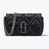 The Quilted Leather J Marc Large Shoulder Bag Black