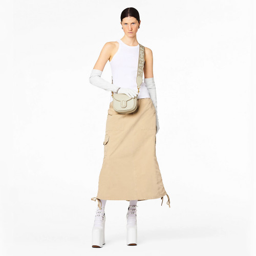 The Covered J Marc Medium Saddle Bag Cloud White