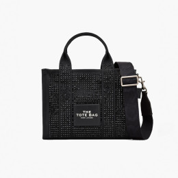 Marc Jacobs The Crystal Canvas Small Tote Bag Black Crystal