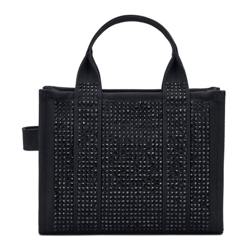 Marc Jacobs The Crystal Canvas Small Tote Bag Black Crystal