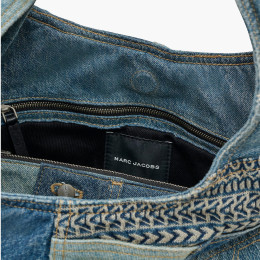 Marc Jacobs The Deconstructed Denim Sack Bag Indigo Multi