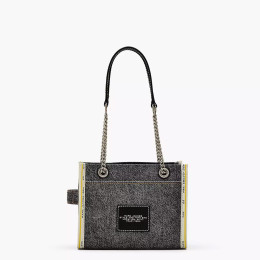 Marc Jacobs The Denim Chain Small Tote Bag Black Wash