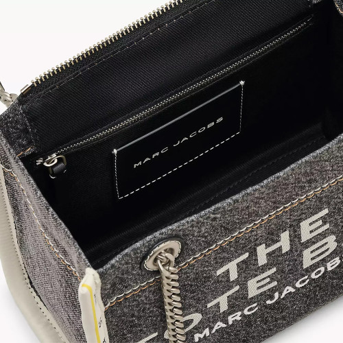 Marc Jacobs The Denim Chain Small Tote Bag Black Wash