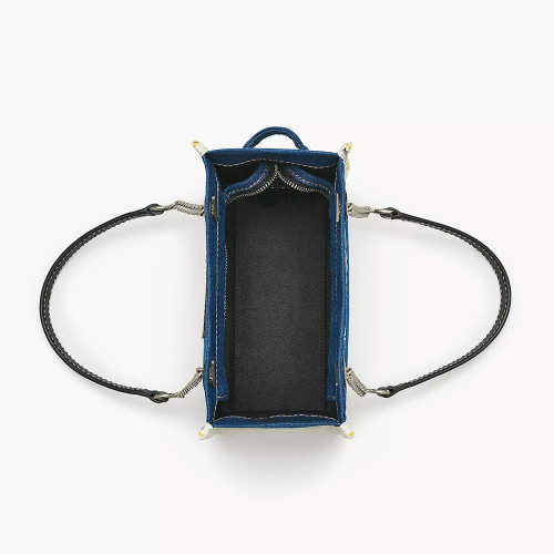 Marc Jacobs The Denim Chain Small Tote Bag Dark Wash