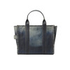 Marc Jacobs The Denim-Printed Leather Medium Tote Bag