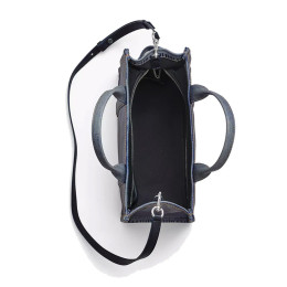Marc Jacobs The Denim-Printed Leather Medium Tote Bag