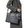 Marc Jacobs The Denim-Printed Leather Medium Tote Bag