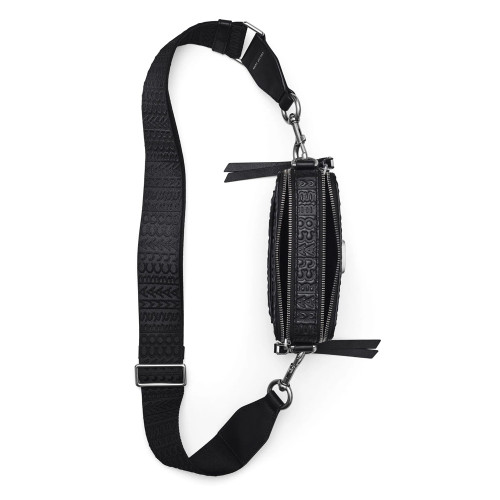 Marc Jacobs The Dtm Monogram Leather Snapshot Black