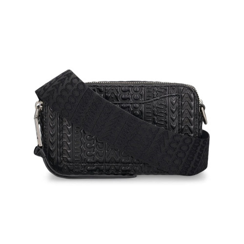 Marc Jacobs The Dtm Monogram Leather Snapshot Black