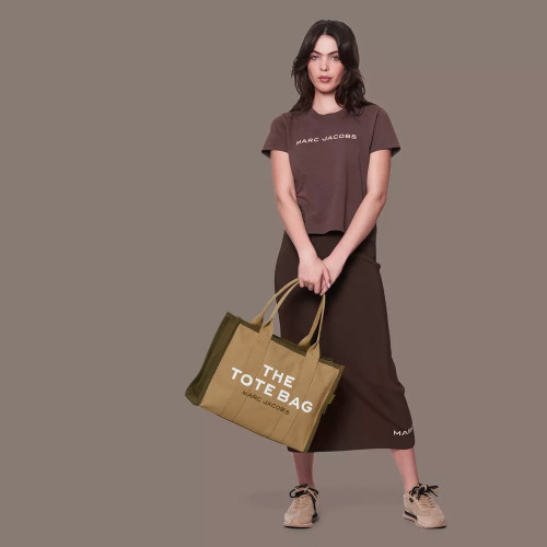 Marc Jacobs The Large Colorblock Tote Bag Slate Green Multi