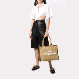 Marc Jacobs The Large Colorblock Tote Bag Slate Green Multi